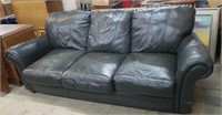 Dark Gray Leather Couch