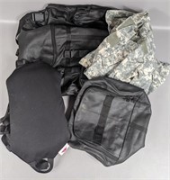 Assorted Bags and Military Top