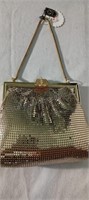 Yuewton Vintage Gold Mesh Clutch w tags