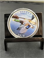 2018 Colorized Mallard NRA 1 Oz Silver Round