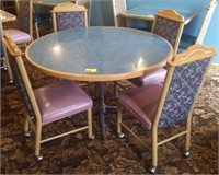 Round Diner Table with 4 Chairs