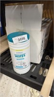 6 containers of surface cleaning wipes