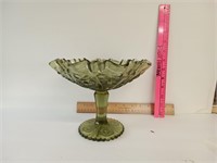 Imperial Glass Co. Green Compote Dish
