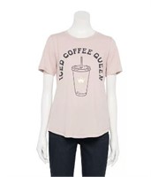 1X ICED COFFEE QUEEN GRAY T SHIRT