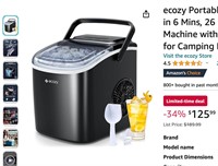 ecozy Portable Ice Maker Countertop,