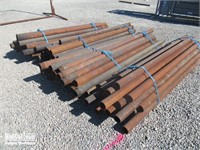 Bundle of (25) 3 1/2" x 7'+/- Used Oil Pipe Posts