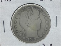 1913S Barber Half Dollar
