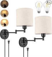 AS IS-Swing Arm Wall Sconces Set