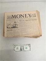 Lot of 1940s Money Newspapers