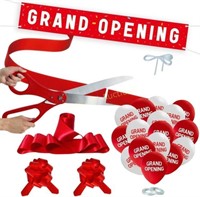 25 Giant Scissors Red Ribbon Cutting Kit
