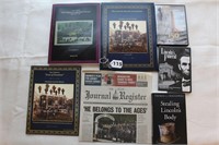Numerous Lincoln books related to his death