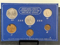 Britain's First Complete Set of Decimal Coins