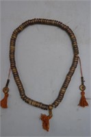 TIBETAN-NEPAL YAG BONE DISC GUARDIAN NECKLACE