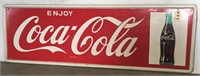 "ENJOY COCA-COLA" METAL SIGN