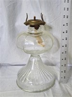 Antique Pedestal Kerosene Oil Lamp