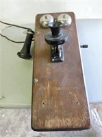 Antique Wall Mount Telephone, 22" L