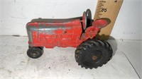 Vintage Metal Small Red Tractor