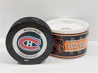 Montreal Expos Game Official Puck in Case