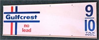 RARE GULF CREST 36" L GAS STATION STORE PRICE SIGN