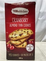 Thinaddictives Almond Thin Cookies *opened Box