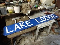 Wooden Lake Lodge Sign – 6ft x 1ft – Double Sided