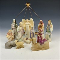 Fenton Decorated & Signed Nativity Scene