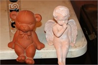 Teddy Bear and Angel Shelf Sitters