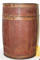 An Antique Spaulding and Frost Wooden Barrell