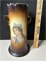 Antique Ioga Warwick A-17 Portrait Vase