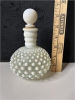 Vtg Fenton Hobnail Opalescent Milk Glass Cruet