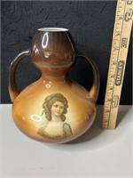 Antique Ioga Warwick A-17 Portrait Vase