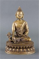 Chinese 17-18 Century Fine Bronze Medicine Buddha