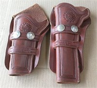 2 LH Holsters, Silver Conchos