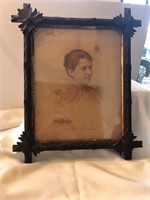 Beautiful Antique Frame with Portrait