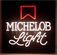 MICHELOB LIGHT BEER SIGN LIGHTED 1980's VINTAGE