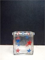 12 red white and blue candle holders