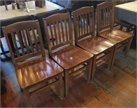 4 Hardwood dining chairs #2