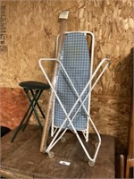 Folding stool and ironing board