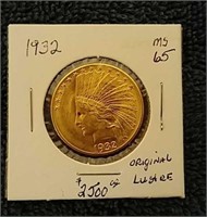 1932 Indian $10 gold coin
