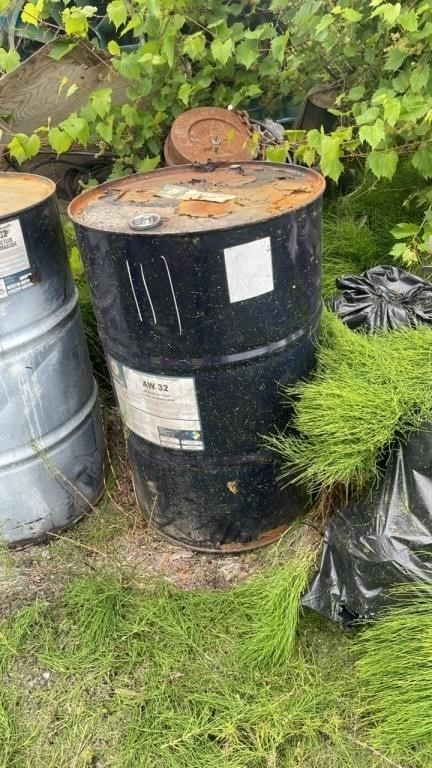 Metal 55 gallon barrel