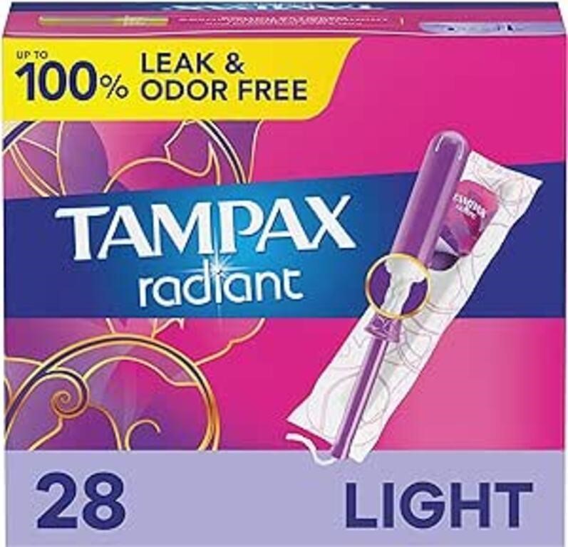 Tampax, Radiant Tampons, Plastic Applicator,