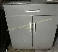 Black Counter one drawer & gray  cabinet base