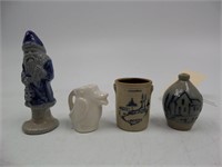 Lot (4) Miniature Stoneware Items