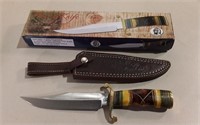 Chipaway Cutlery Hunting Knife W/ Leather Sheath
