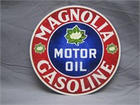 Retro Magnolia Gasoline Motor Oil Display Sign