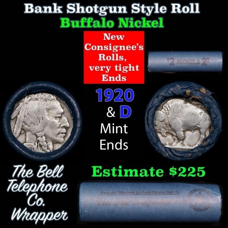 Buffalo Nickel Shotgun Roll in Old Bank Style 'Bel