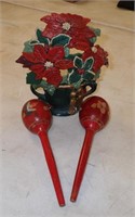 CAST IRON DOOR STOP, 2 MARACAS