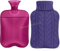 samply Hot Water Bottle with Knitted Cover  2L