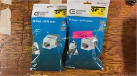 2ct. Commercial Electric Cat-6 Jack in White
