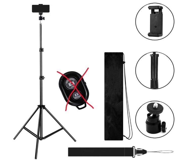 82in Extendable Tripod w/Mobile Phone Clip READ